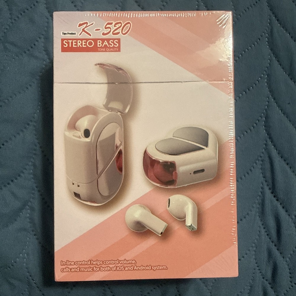 Pink Wireless in-Ear Earbuds Bluetooth Headphone