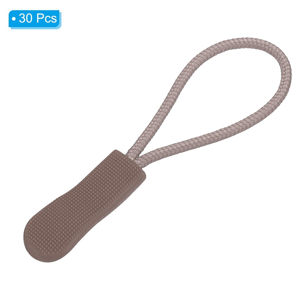 Zipper Pulls Replacement 30pc Extension Cord Handle Fix Tag Extender Brown