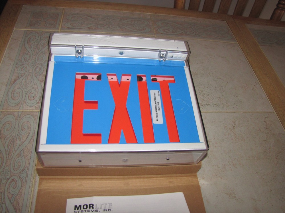 Vintage Industrial Exit Sign nos