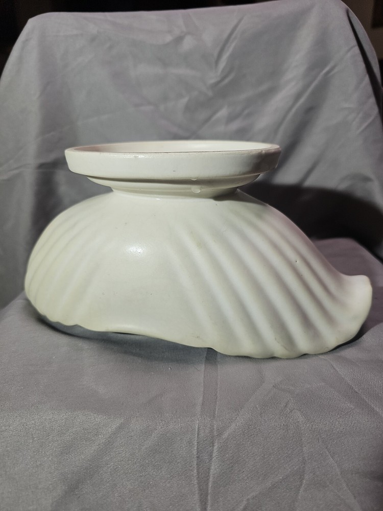 10' White Vintage Shell Planter Japan,
