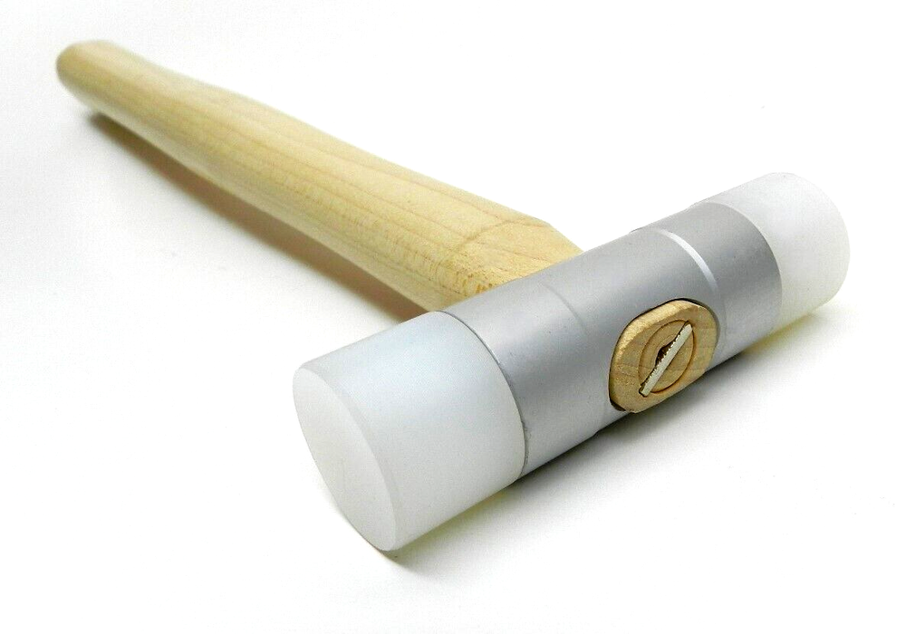 Nylon Hammer 1" Head Dual Face Plastic Mallet Ash Handle with 2 Additional Faces