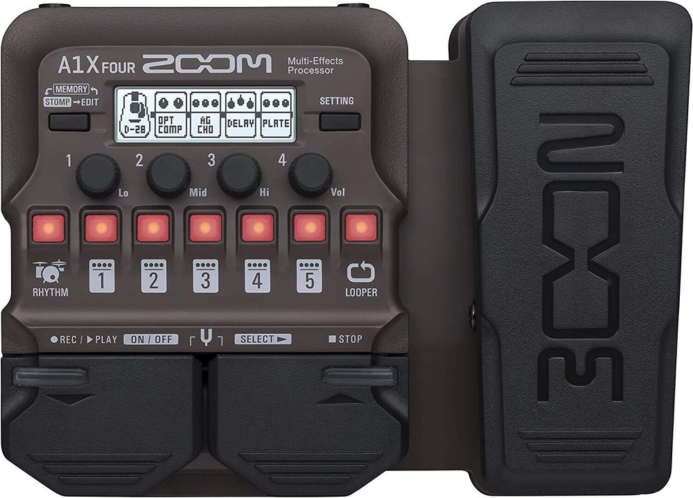 Zoom A1X Four Acoustic Instrument Multi-Effects Processor with Expression Pedal