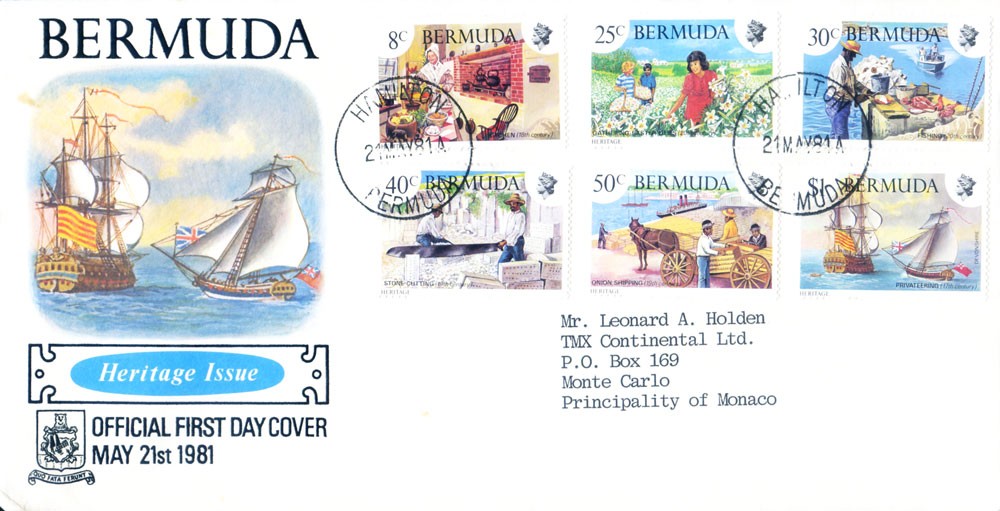 Bermuda shorts. Complete 1981 vintage. 3 FDC.
