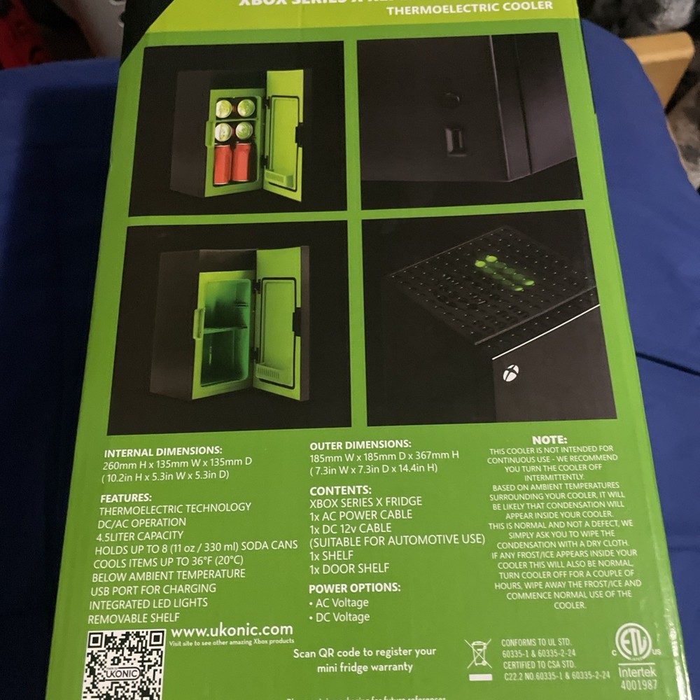 Xbox Series x Replica Mini Fridge 8 Can