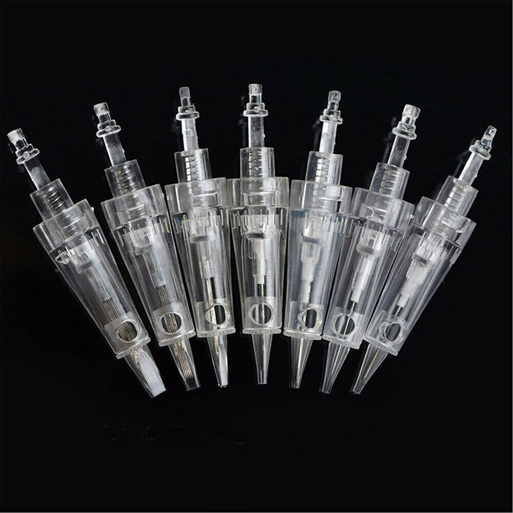 50PCS Tattoo Cartridge Needle Permanent Makeup Eyebrow Needle for PMU Brows Lips