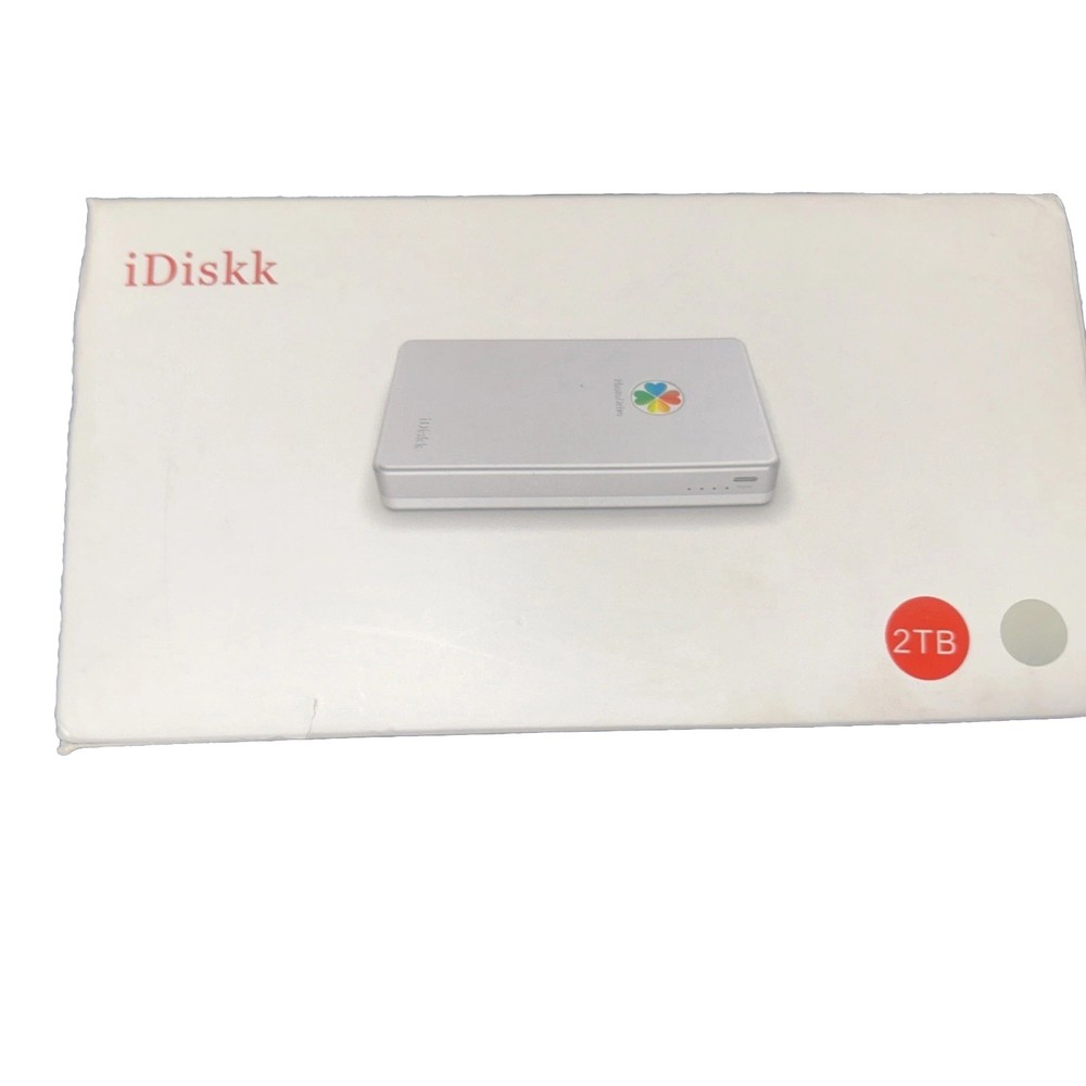 iDiskk MFi Certified 2TB Protable External Hard Drive for iPhone & iPad Android