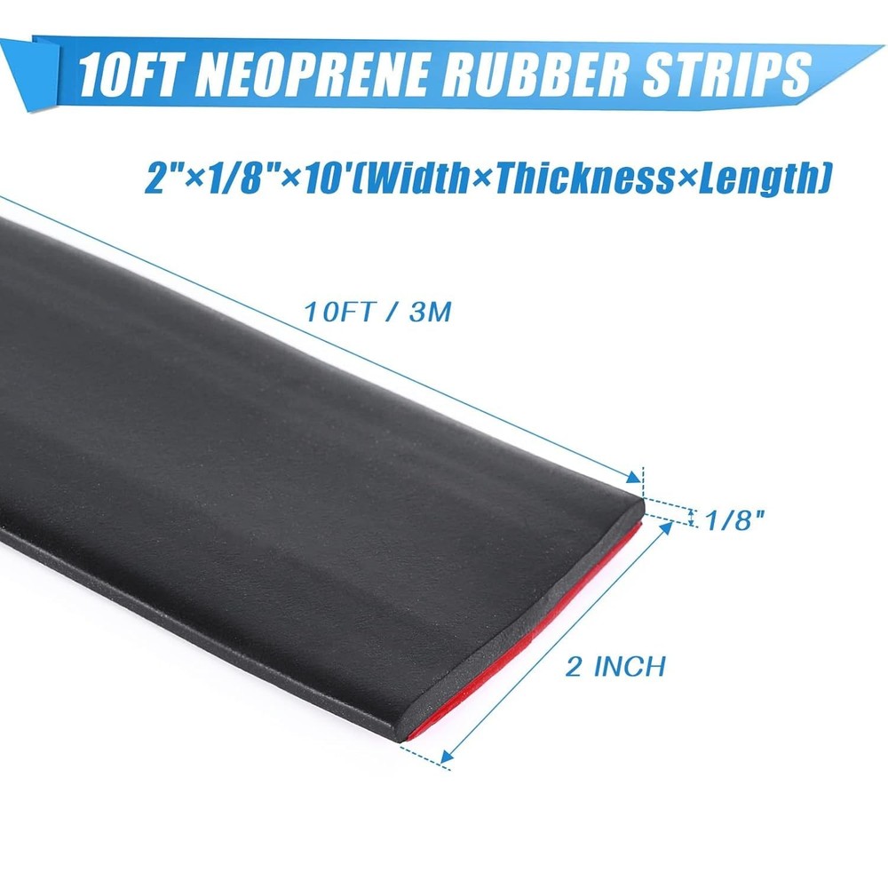 Adhesive Rubber Strips Neoprene Rubber Sheets, Rolls & Strips with Adhesive B...