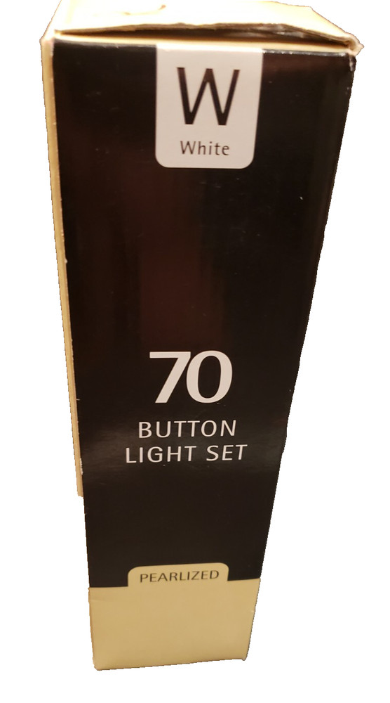 CLASSIC 2006 TARGET PEARLIZED WHITE BUTTON GLOBE 70 STRING LIGHT SET 25'~NEW~