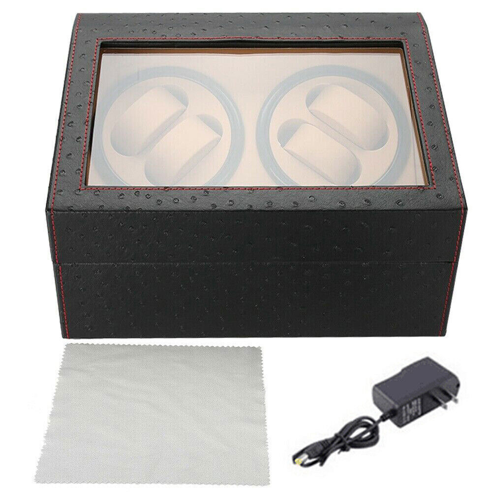 Automatic Watch Winder 4+6 Watch Display Box Quiet Motor Luxury Storage Case NEW