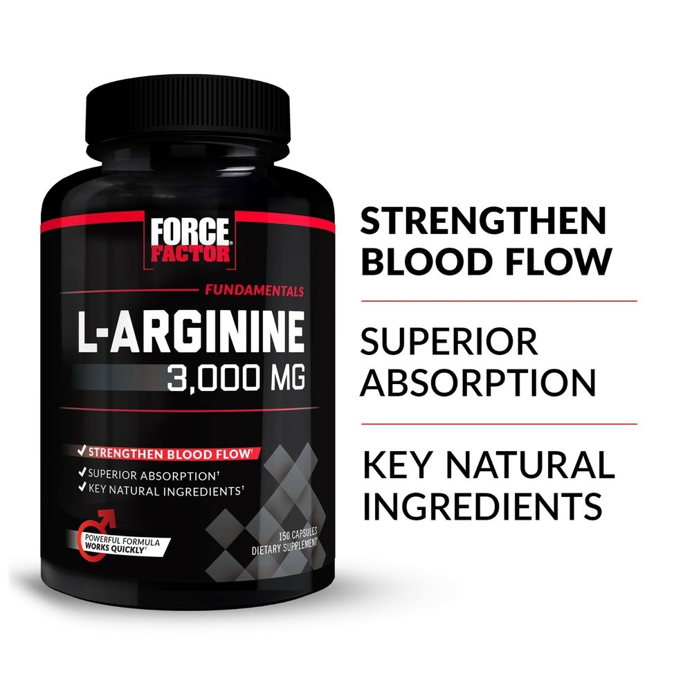 Force Factor L-Arginine 3000 MG, Extra Strength Nitric Oxide & Circulation Boost