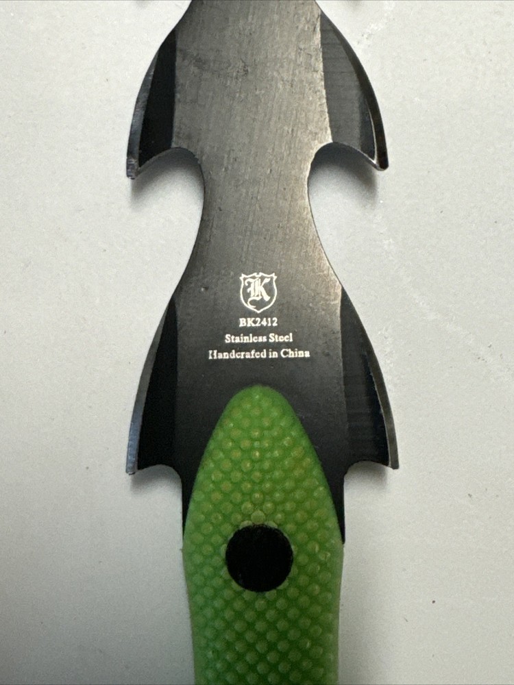 *3 PACK* Green Throwing Knives With Case