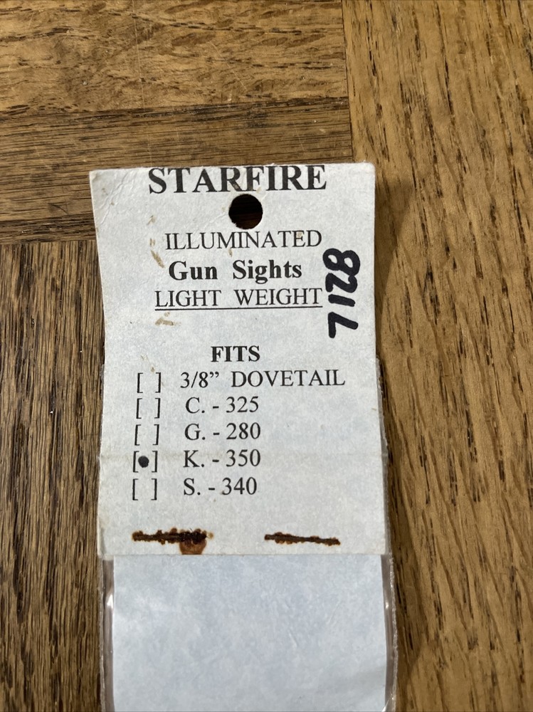 Starfire Illuminated Gun Sight Light Weight
