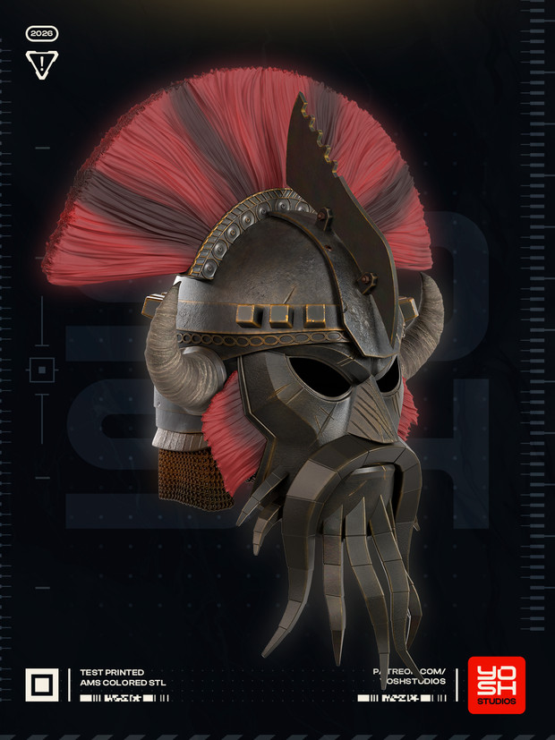 Fallout Legate Helmet 3D Printed GREY PLA+ UNFINISHED 24" head READ BELOW