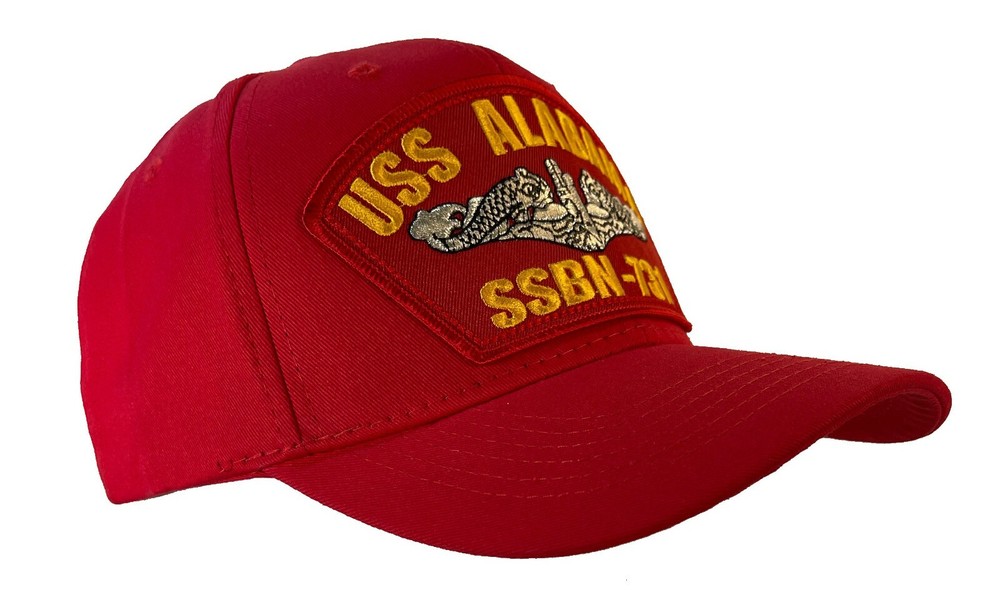 USS ALABAMA SSBN 731 Hat Ball Cap RED