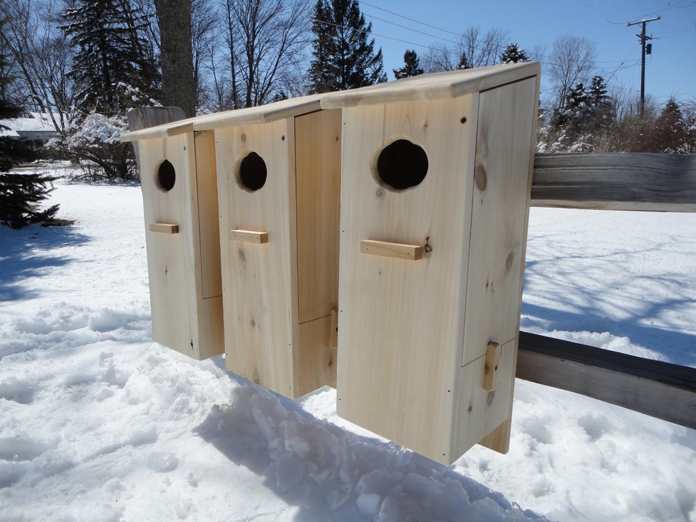 Wood duck nest box (3 pack, white cedar)