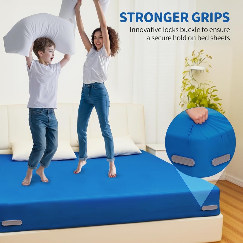 Bed Holders for Corners, Lock Holders, Fitted Holders Keep Sheets Firm & Tigh...