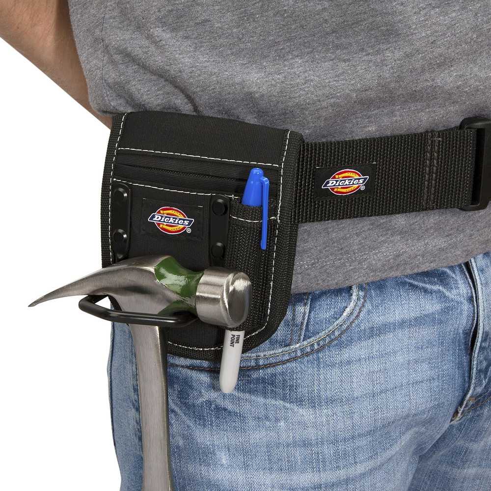 2-Compartment Hammer Holder for Tool and Work Belts, Durable Canvas, Includes To