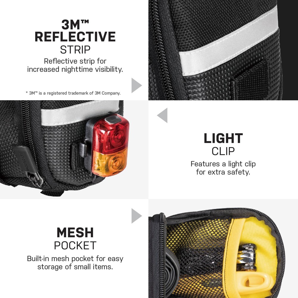 TC2261B Aero Wedge Pack with Strap Mount, Medium, black