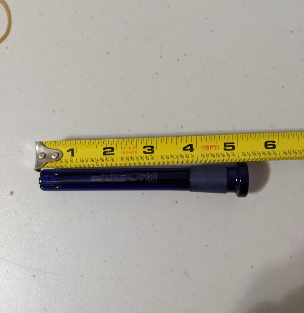 4" Inch 18mm/14mm Downstem Glass Slide Full Blue MATRIX Perc Diffuser