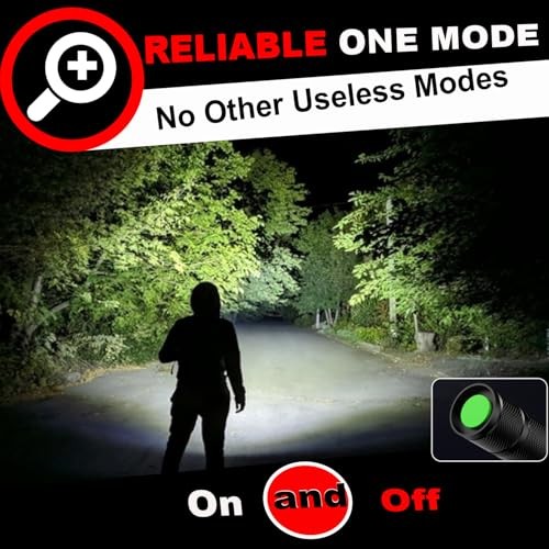 1 Mode Flashlights Bright Zoomable LED Tactical Flashlight High 4 Pack Black