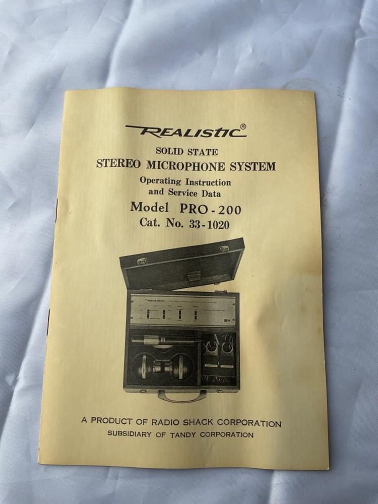 NOS Vintage REALISTIC PRO - 200 MICROPHONE SYSTEM FULLY TESTED