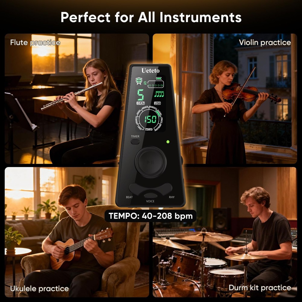 Digital Metronome with Timer Volume Control for Musicians and Practice