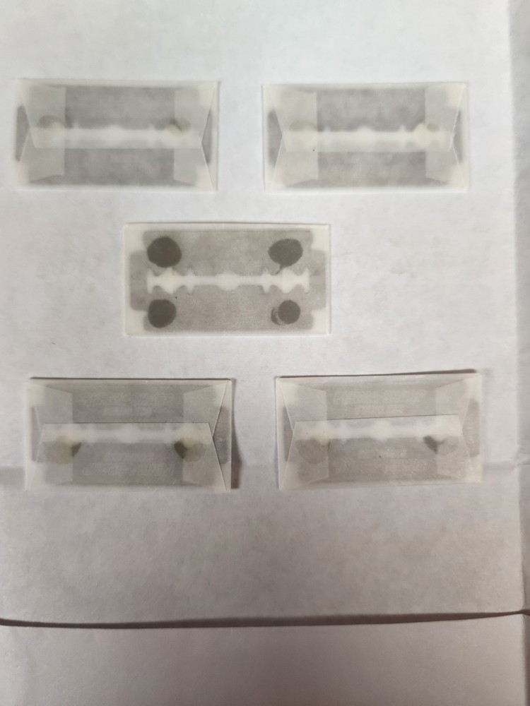 5  Double Edge Razor Blades, Gillette Perma-Sharp