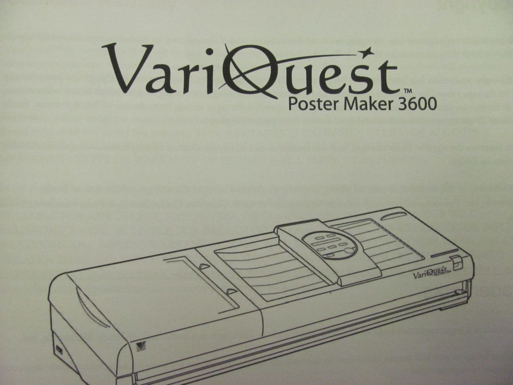 VARITRONICS VARI QUEST POSTER MAKER 3600