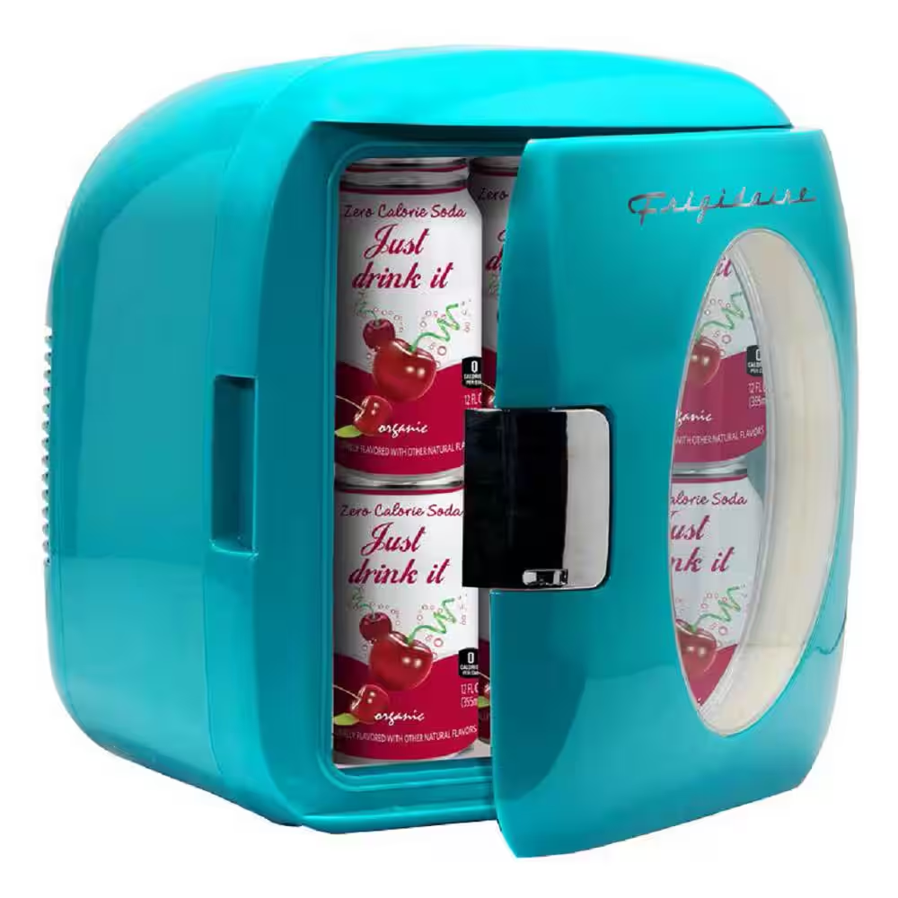 Frigidaire Mini Beverage Cooler Drinks Retro 12 Can Compact Portable Turquoise