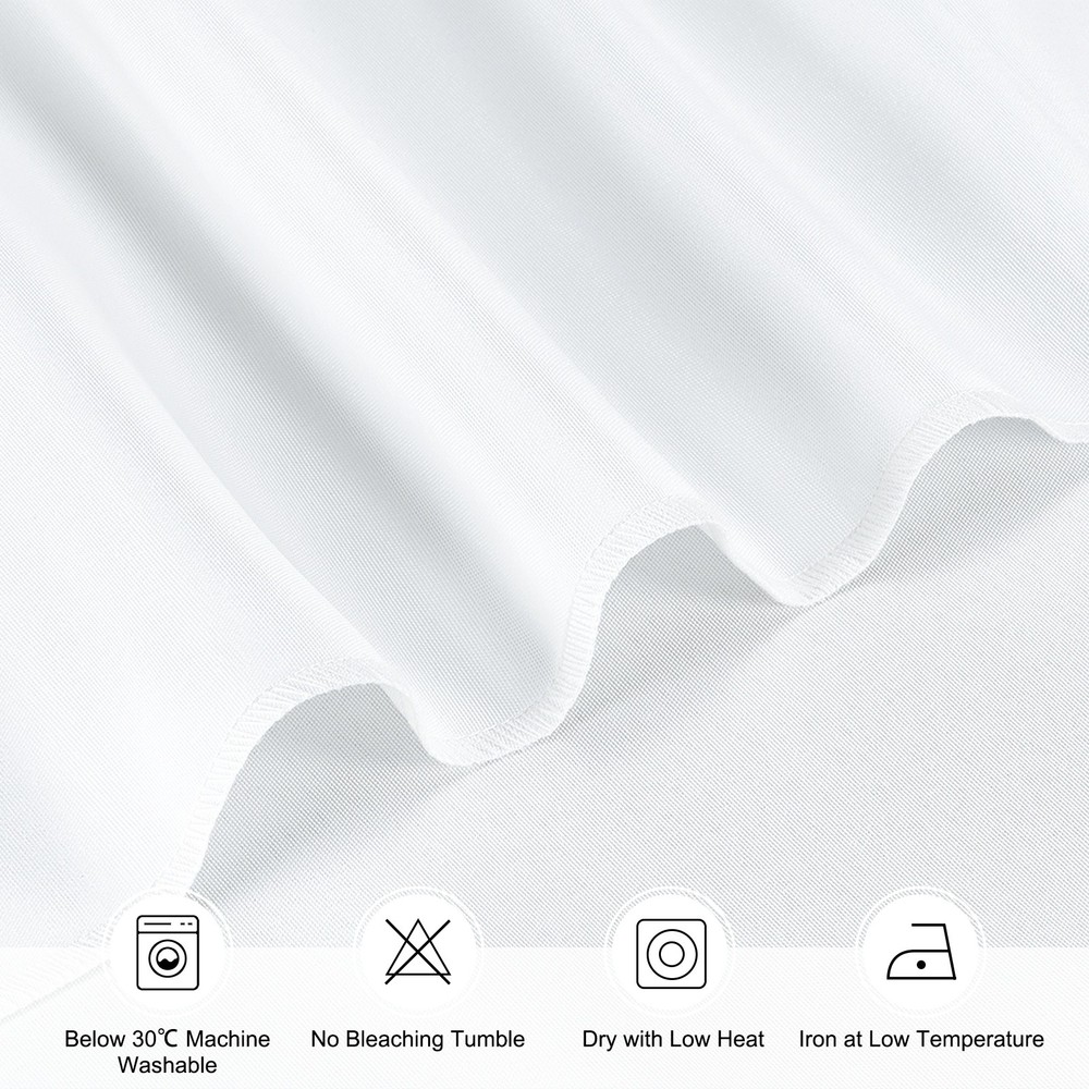 140x220cm Rectangle Tablecloth, Thickened Polyester Table Cloth Pure White