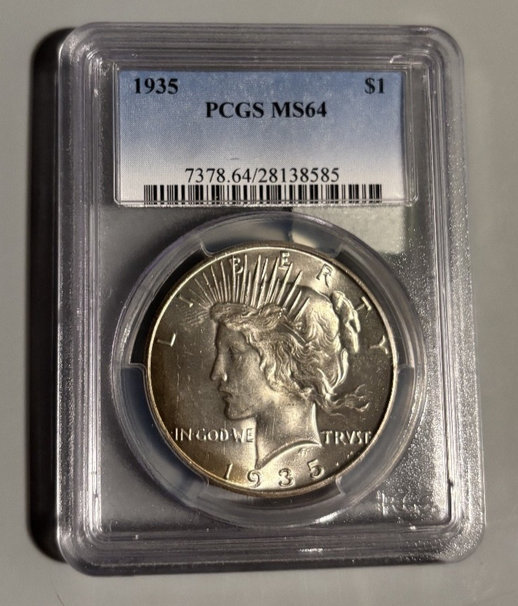 1935 PEACE DOLLAR - PCGS MS64 - $1