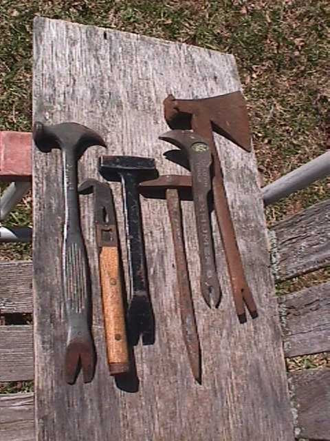 RUSTY Multi Tool Axe Hatchet Nail Puller Pry Bar Claw Hammer BROKEN DAMAGED LOT