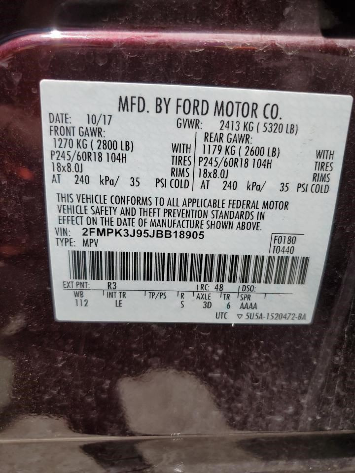 2015 2016 2017 2018 FORD EDGE Engine Wire Harness