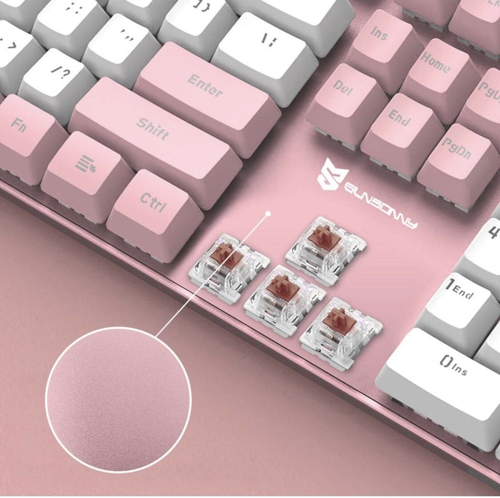 Merdia Mechanical Keyboard Gaming Keyboard With Wired White Backlit Keyboard