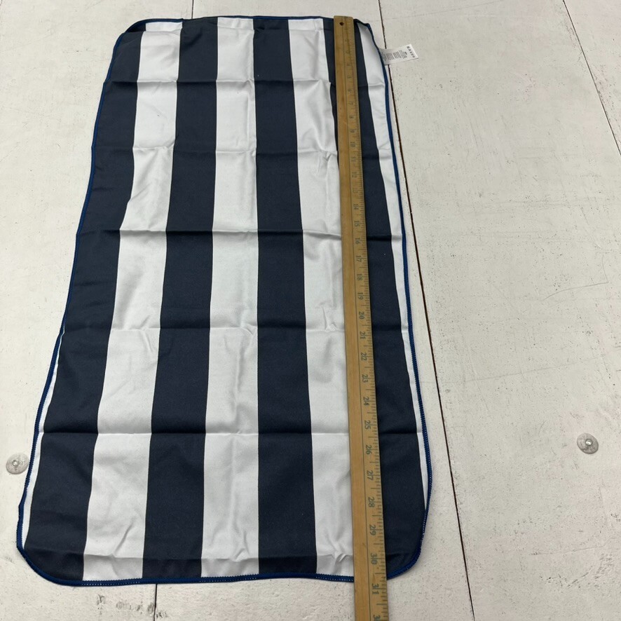 Blue & White Striped Microfiber Towel One Size NEW