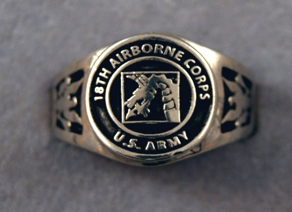 18th Airborne Corp ring  ID Unit Insignia Sky Dragons