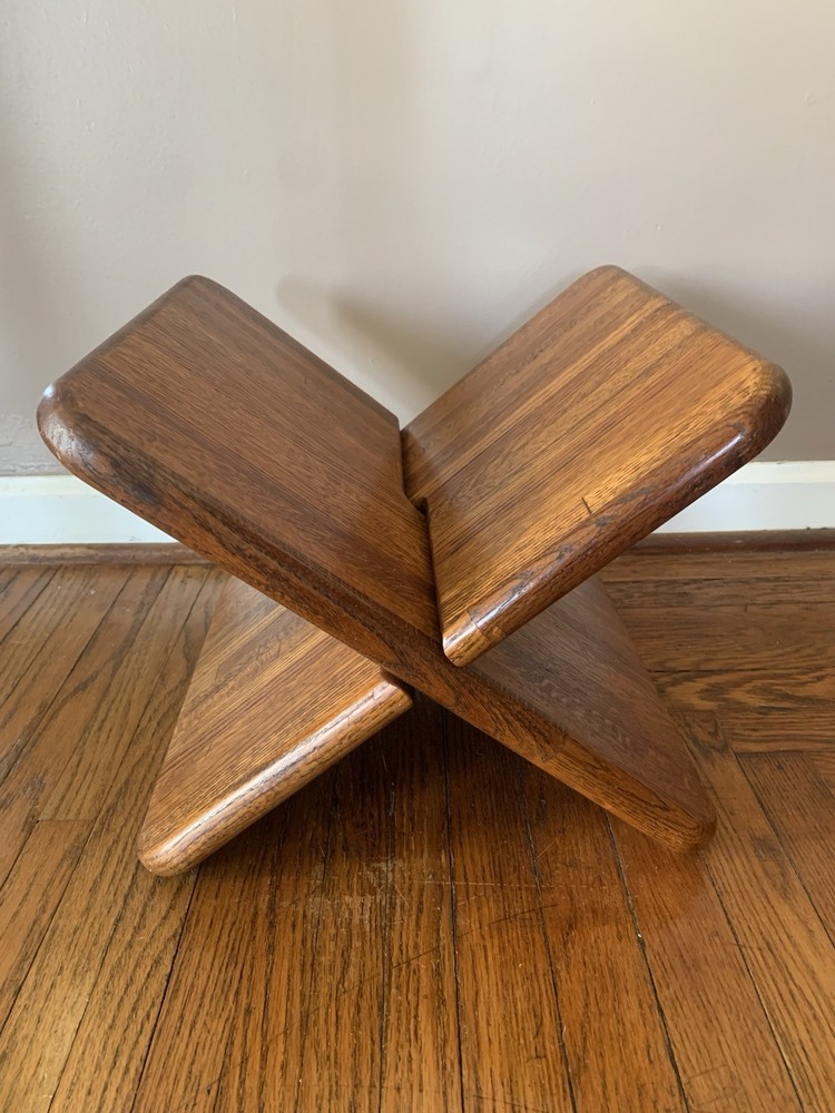 Vintage Handcrafted Solid Wood Tiger Oak Open Book Stand Reading Rest