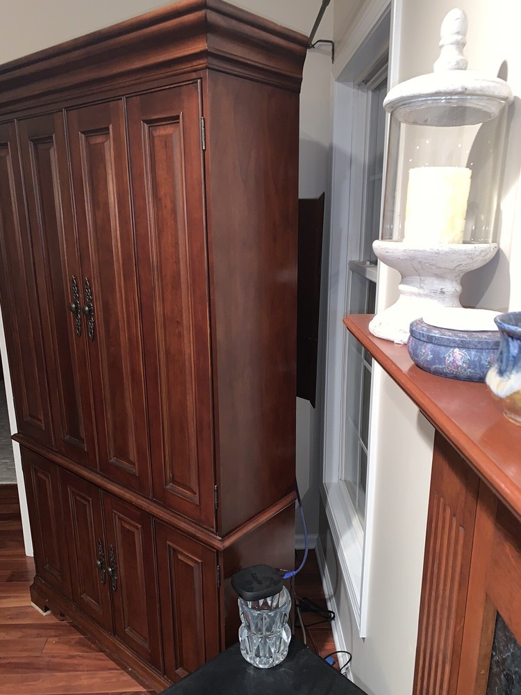 Large Cherry TV Armoire Cabinet