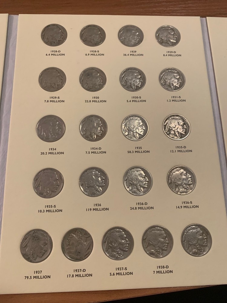 Buffalo Nickel Set in book