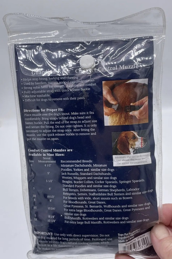 Guardian Gear Lined Muzzle Size 4XL - FAST US SHIPPER