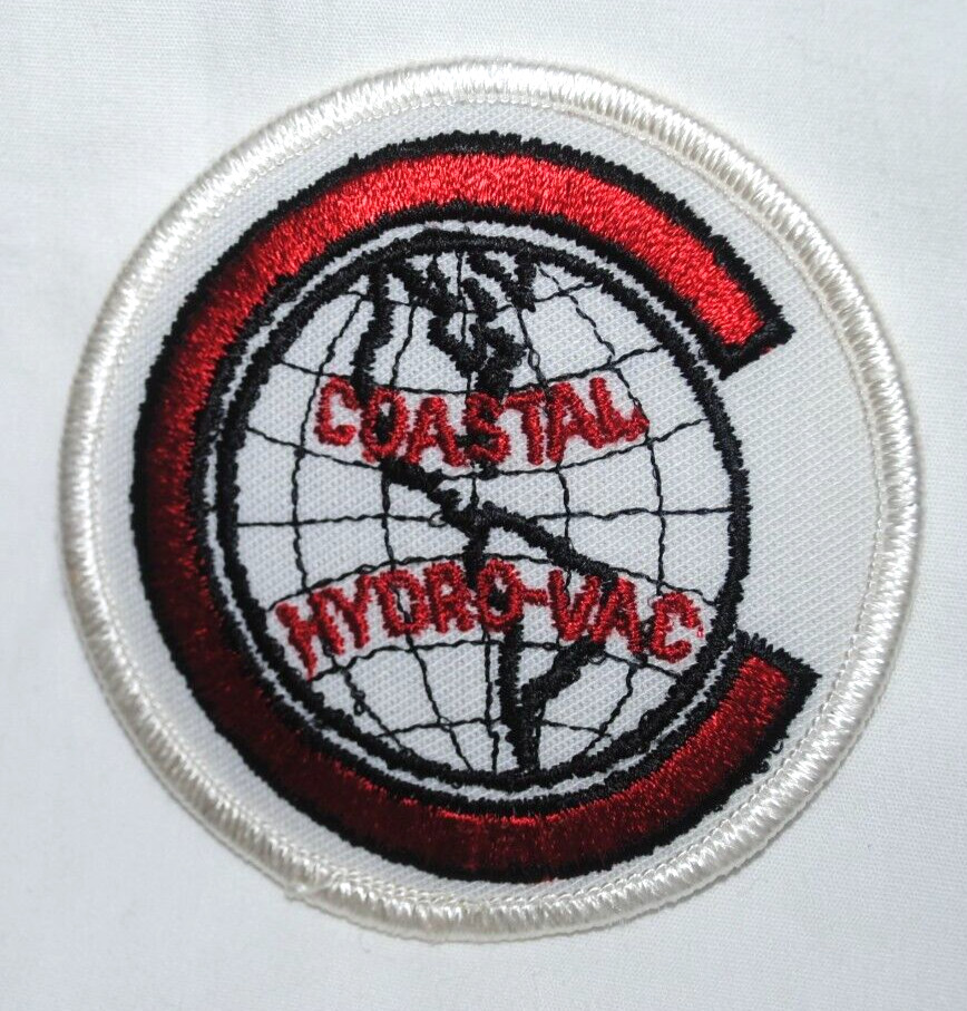 Coast Hydro-Vac vintage uniform cloth patch, 3"