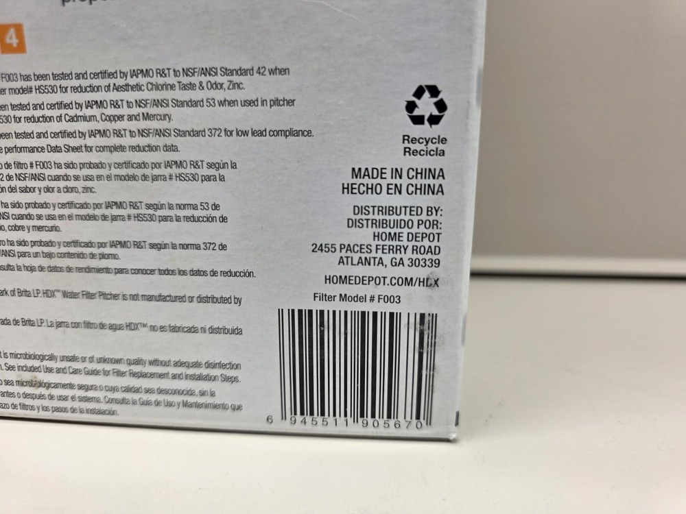 NEW HDX Water Pitcher Universal Replacment Water Filter Cartridges 8-Pack