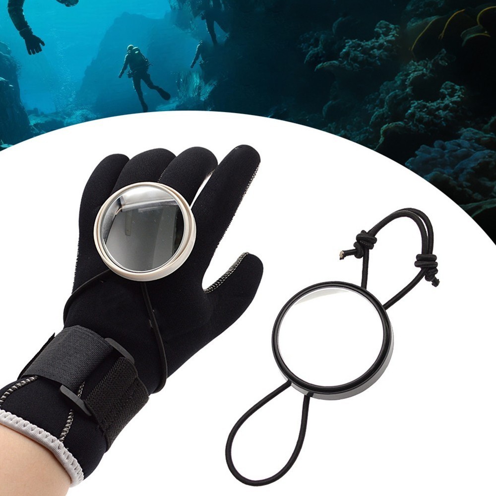 Scuba Diving Wrist Mirror with Adjustable Strap for Optimal Visibility