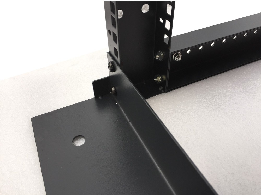 18U 4 Post Open Frame 19" Network Server Rack on Caters Adjustable Depth 24"-37"