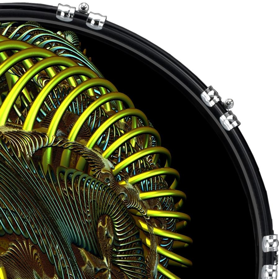 20" Custom Bass Kick Drum Front Head Graphical Coils 1