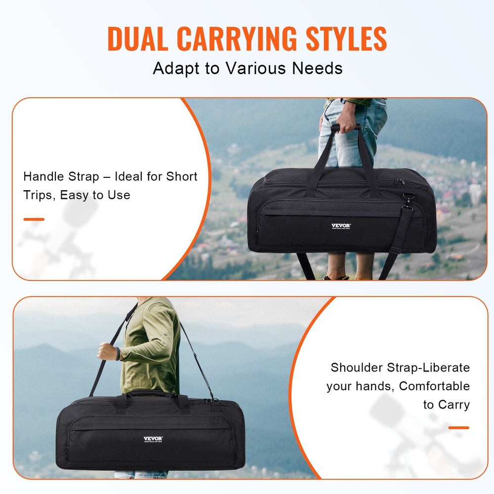 Telescope Case 30.3" Telescope Storage Bag Fixed Buckles Multi-Pocket & De