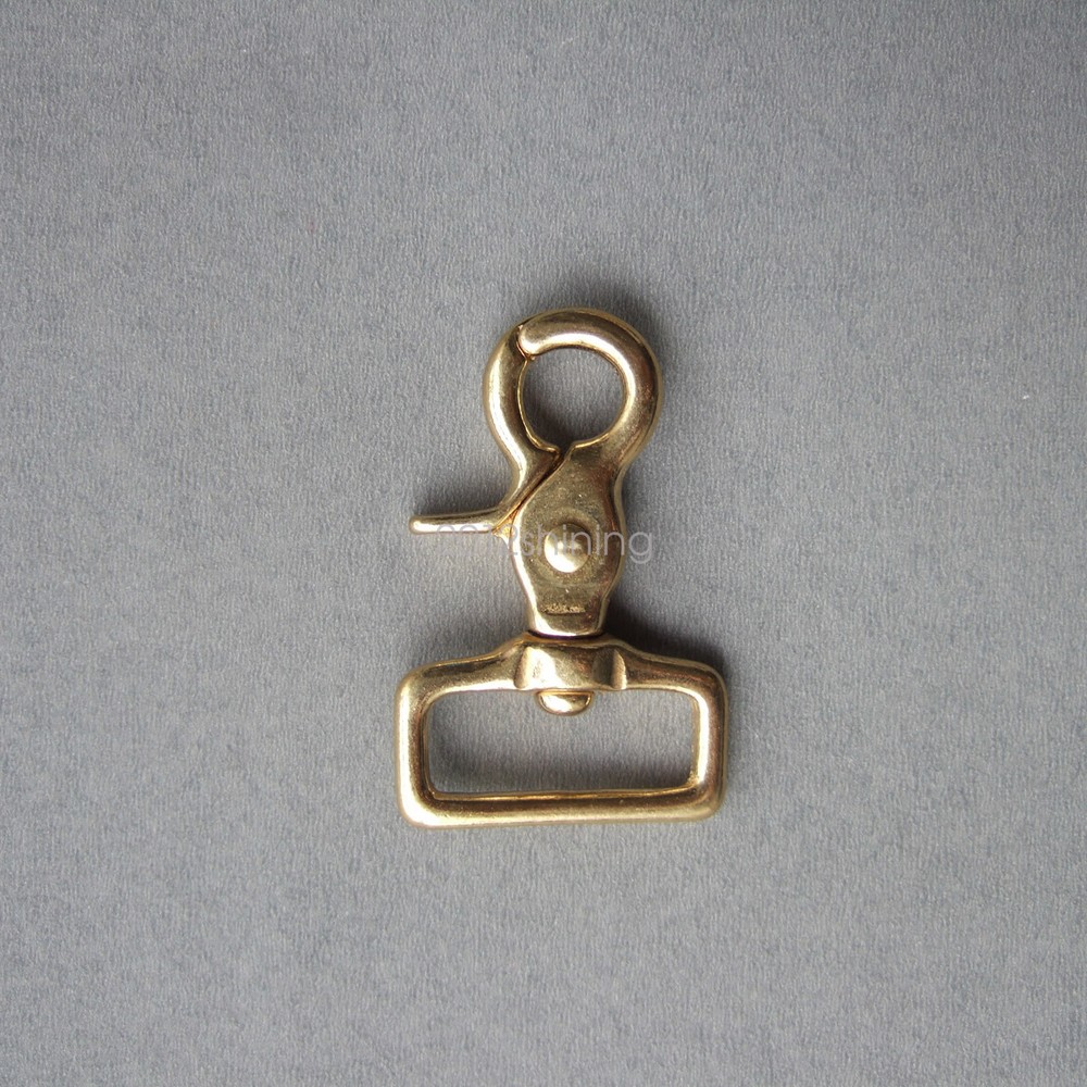 Heavy Duty SOLID BRASS TRIGGER SNAP SWIVEL SQUARE EYE 1-9/32"