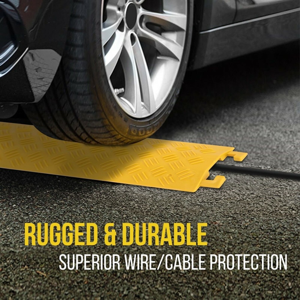 Pyle Heavy Duty Modular Drop Over Cable & Hose Protector Ramp, 2,000 lbs