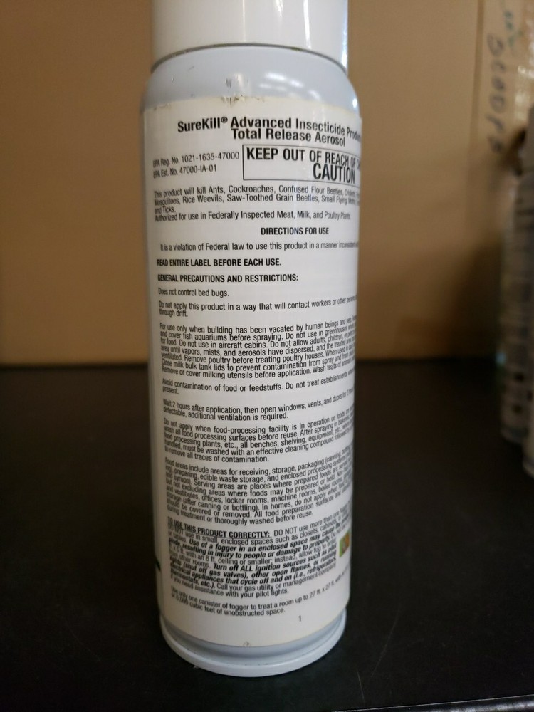 Sure Kill Total Release Aerosol Fogger- 6oz Can