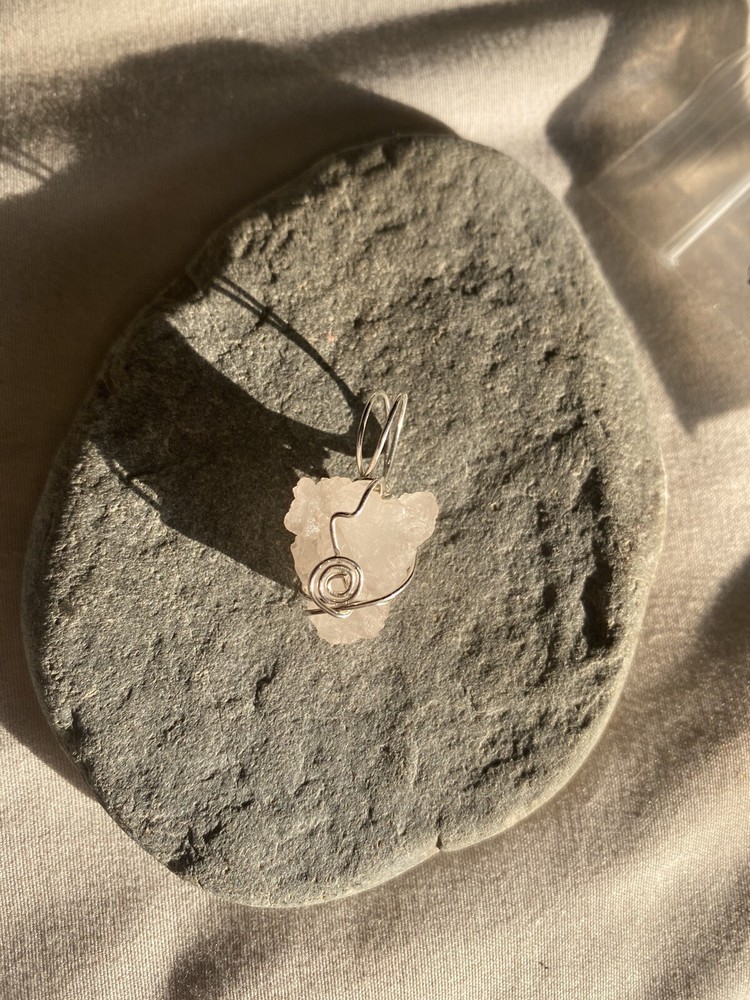 Nirvana Quartz Sterling Silver Wrapped Pendant